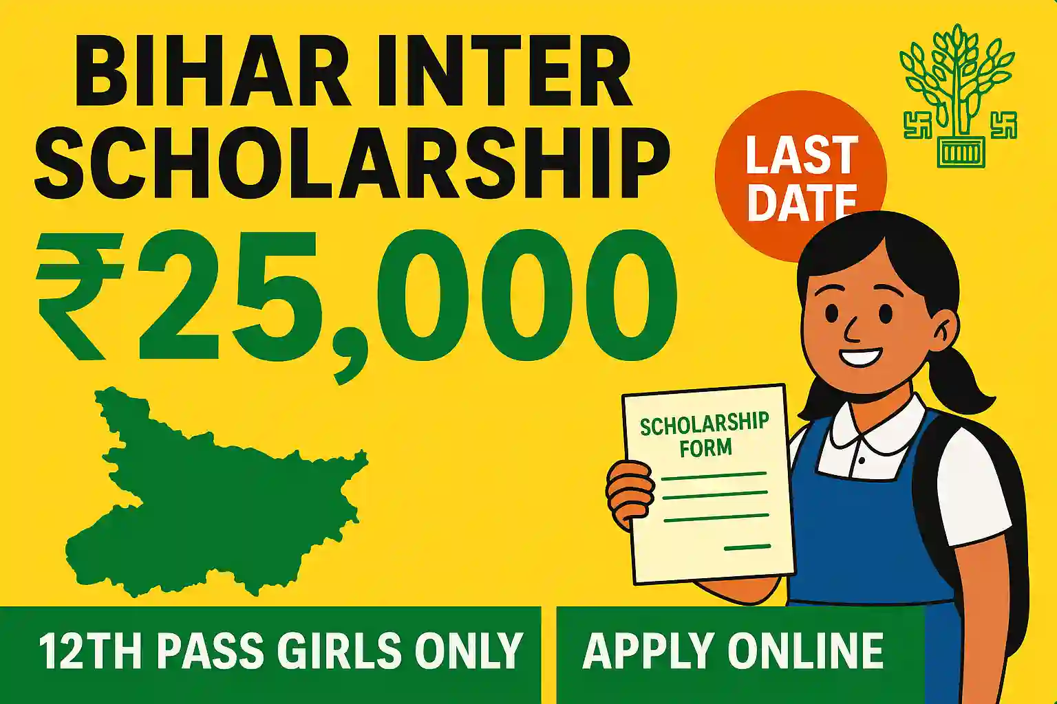 Bihar Inter (12th) Scholarship 2025: Apply Online, Last Date, Student List Bihar Inter (12th) Scholarship 2025: Apply Online, Last Date, Student List
