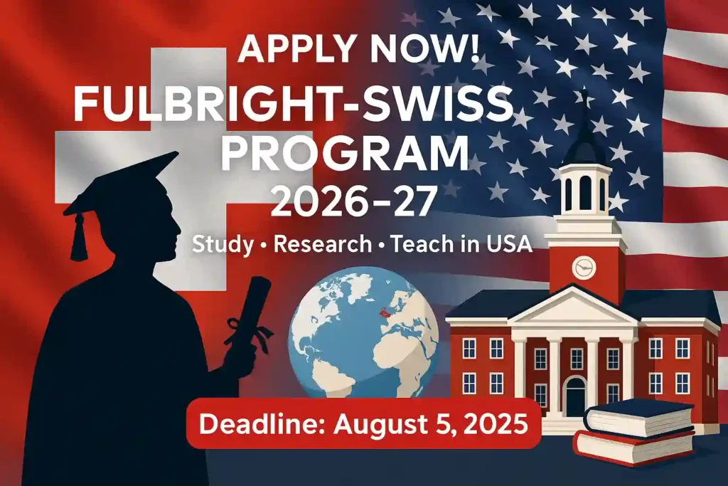 Fulbright-Swiss Foreign Student and Visiting Scholar Program 2026–27: Study, Research, or Teach in the USA Fulbright-Swiss Foreign Student and Visiting Scholar Program 2026–27: Study, Research, or Teach in the USA