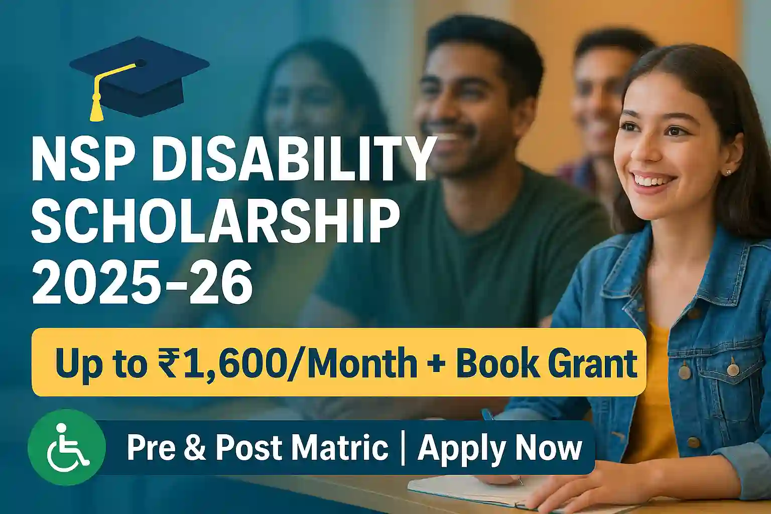 NSP Scholarship for Students with Disabilities 2025-26 (Pre and Post Matric) NSP Scholarship for Students with Disabilities 2025-26 (Pre and Post Matric)