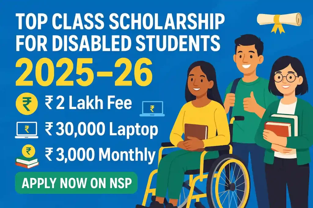 Top Class Education Scholarship for Students with Disabilities 2025-26 Top Class Education Scholarship for Students with Disabilities 2025-26