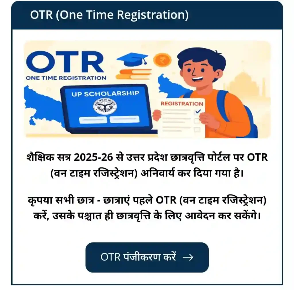 OTR रजिस्ट्रेशन प्रक्रिया OTR रजिस्ट्रेशन प्रक्रिया