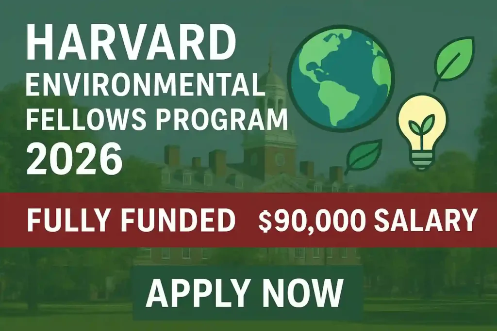 Fully Funded Harvard Environmental Fellows Program 2026 in USA Fully Funded Harvard Environmental Fellows Program 2026 in USA