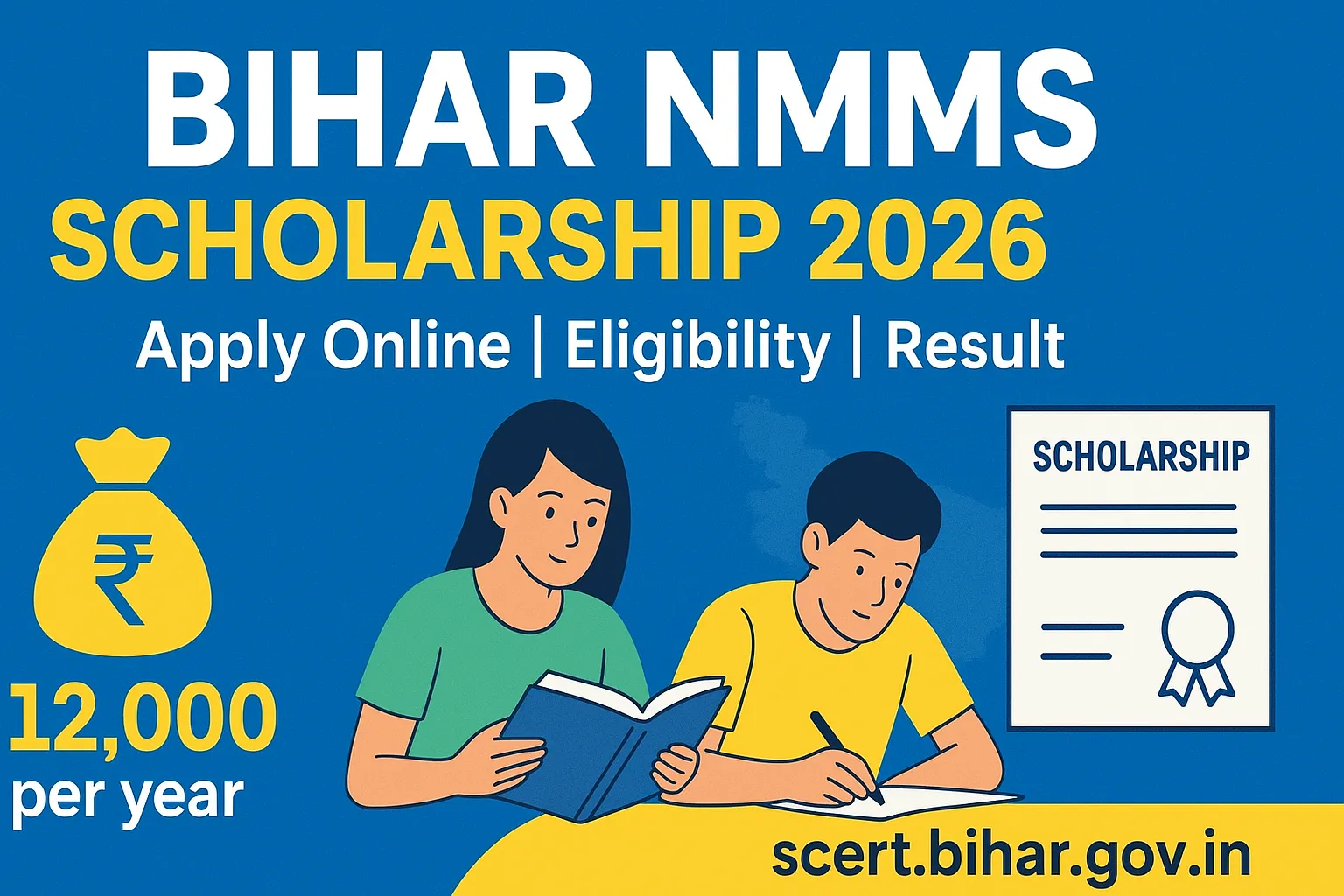 Bihar NMMS Scholarship 2026- scert.bihar.gov.in